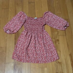 Elegant Red Floral Mini Off The Shoulder Sun Dress